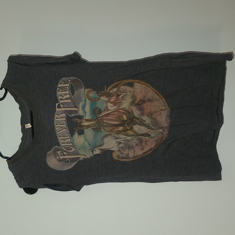Rare spell forever free tee charcoal gray S designs and the gypsy collective top - Picture 11 of 16